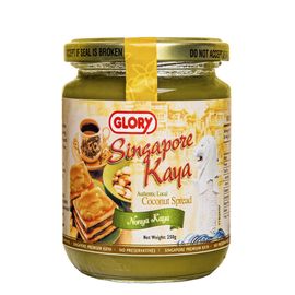 [SH Pacific] Glory Singapore Kaya Jam 250g Honey Brown Coconut Green No Sugar_Traditional Singapore Dessert, Almond Flavor, Sweet Caramel